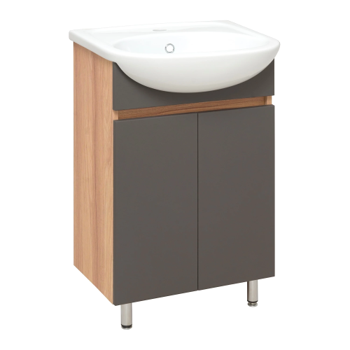 картинка Тумба под раковину Runo графит (под умывальник Уют 50 ) Лада 50 (00-00001164) от магазина Сантехстрой