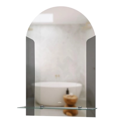 картинка Зеркало MIXLINE "Муза" 390*580 (ШВ) с полкой (552616) от магазина Сантехстрой