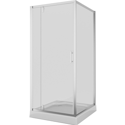 картинка Душевое ограждение Niagara Nova NG-6602-08 (100х100х195) квадрат,хром,дверь распашная,стекло прозрачное,1 место от магазина Сантехстрой