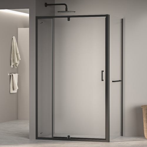 картинка Душевой уголок RGW PA-078-1B (PA-008B + Z-060-2B) 110*100*195 профиль Чёрный стекло Прозрачное от магазина Сантехстрой
