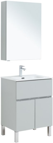 картинка Мебель для ванной Aquanet Алвита New 60 1 ящик, 2 дверцы, серый от магазина Сантехстрой