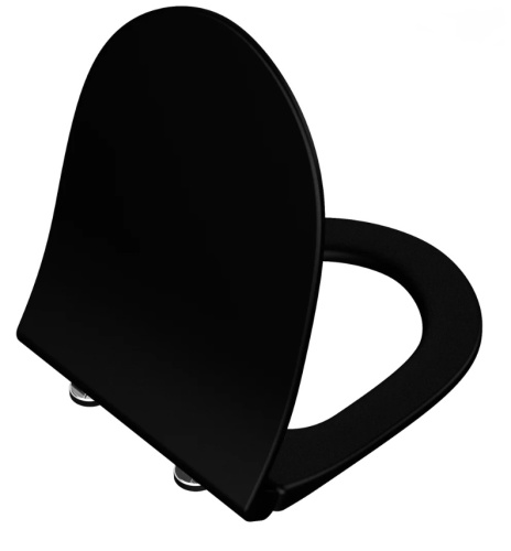 картинка 120-483-009 Sento тонкое дюропластовое сиденье микролифт, цвет Матовый черный от магазина Сантехстрой