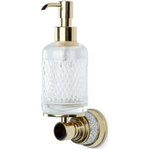 картинка Дозатор для жидкого мыла Boheme Aura 10247-G настенный, золотой от магазина Сантехстрой