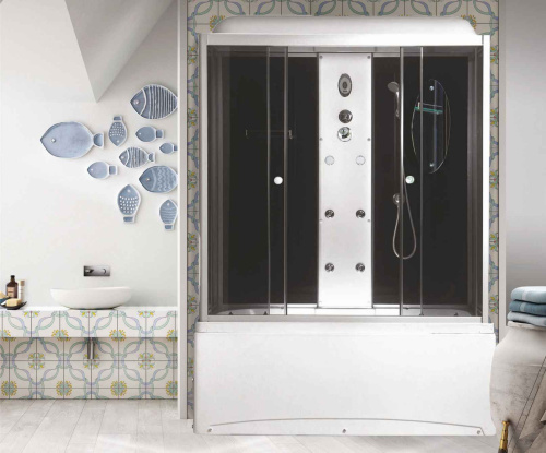 картинка Душевая кабина Niagara Ultra NG-5170-01 (170х75х220) высокий поддон(56см),стекло тонированное,4 места от магазина Сантехстрой