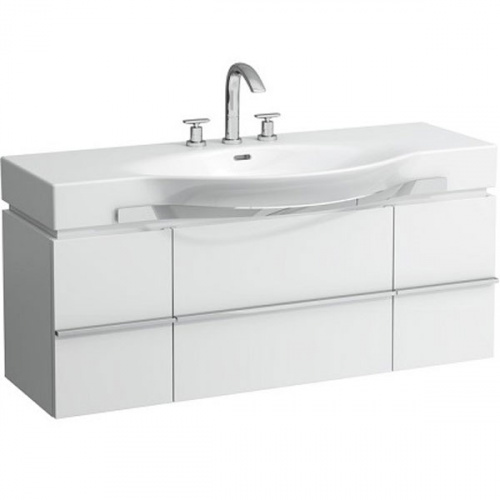 картинка LAUFEN Palace Тумба подвесная1195x425x375 мм для раковин 8.1170.4, 8.1270.4, 2 ящика, 2 дверцы, белый матовый от магазина Сантехстрой