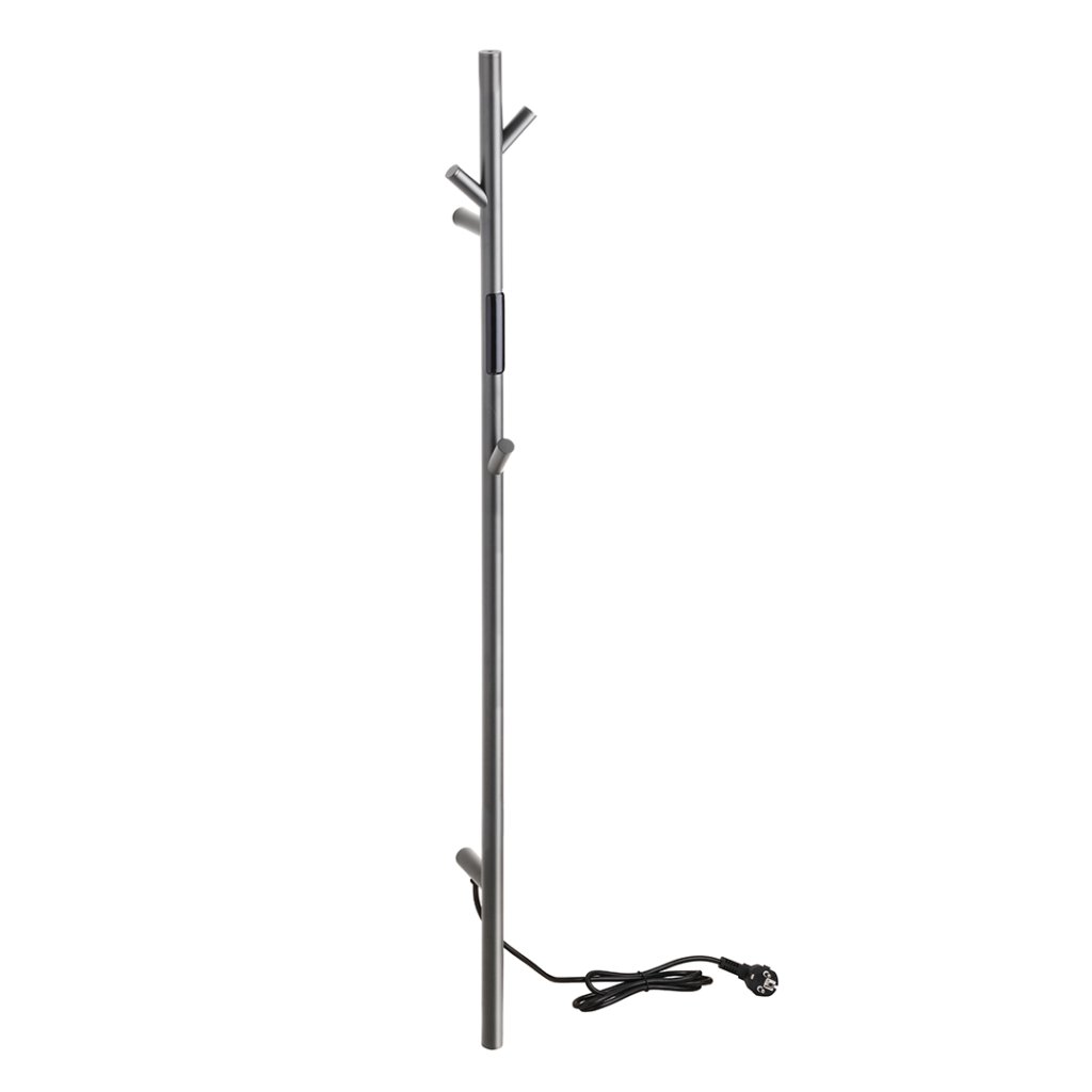 картинка Электрический полотенцесушитель стойка мини, 30W, нержавеющая сталь, графит от магазина Сантехстрой