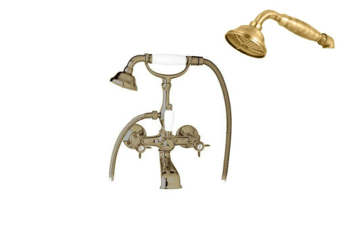 изображение смеситель для ванны с ручным душем, шлангом 150 см cezares lord-vd-02-m