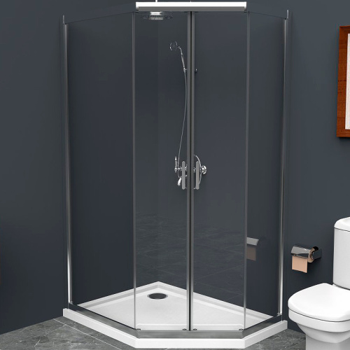 картинка Душевой уголок BelBagno Uno 100х80 UNO-195-PH-2-100/80-C-Cr профиль Хром стекло прозрачное от магазина Сантехстрой