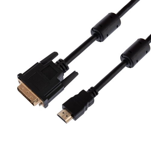 картинка Шнур HDMI - DVI-D,  5м, Gold,  с фильтрами REXANT от магазина Сантехстрой