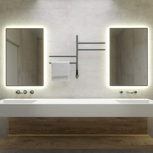 картинка Полотенцесушитель электрический Vincea VTD-1S1CGE 43×60, графит, таймер от магазина Сантехстрой