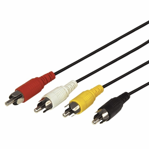 картинка Шнур 4 RCA - 4 RCA,  1,5м,  черный REXANT от магазина Сантехстрой