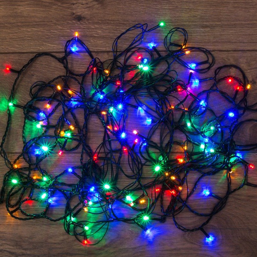 картинка Гирлянда светодиодная универсальная 120 LED МУЛЬТИКОЛОР 12 метров с контроллером от магазина Сантехстрой
