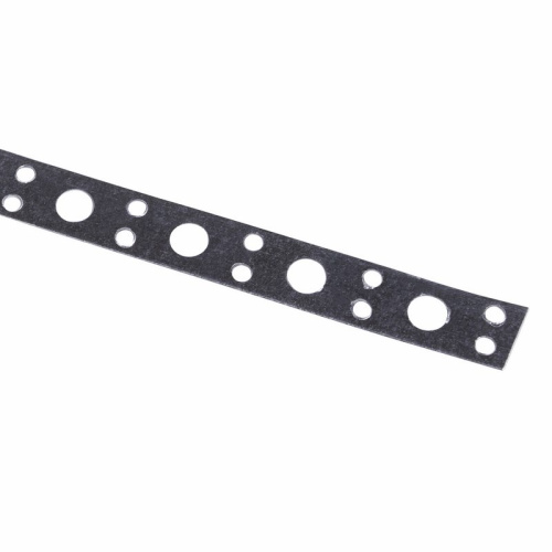 картинка Лента полоса монтажная оцинкованная,  перфорированная прямая 12х0,55 мм (рулон 25 м) REXANT от магазина Сантехстрой