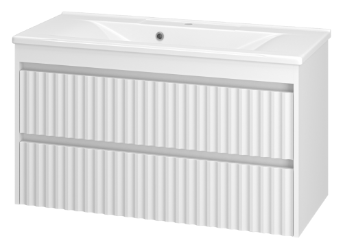 картинка Тумба под раковину Balaton 100 подвесная (белая) от магазина Сантехстрой