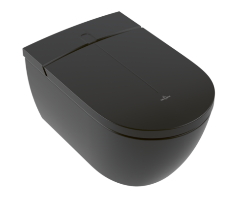 картинка Унитаз, Villeroy&Boch, Viclean, подвесной, шгв 385*595*360, CeramicPlus, цвет-Pure Black от магазина Сантехстрой