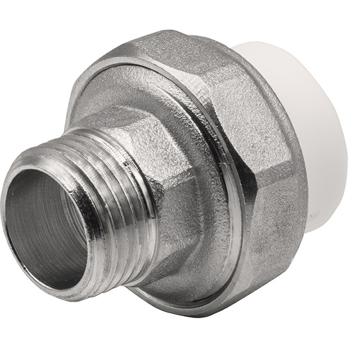 картинка Муфта THERMOLIGHT комбинированная разъемная PP-R НР 20х1/2quot; белый (10/250) от магазина Сантехстрой