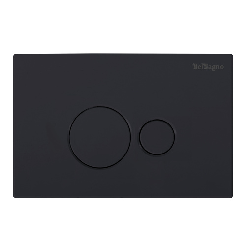 картинка Кнопка смыва BelBagno BB084NERO, чёрная матовая от магазина Сантехстрой