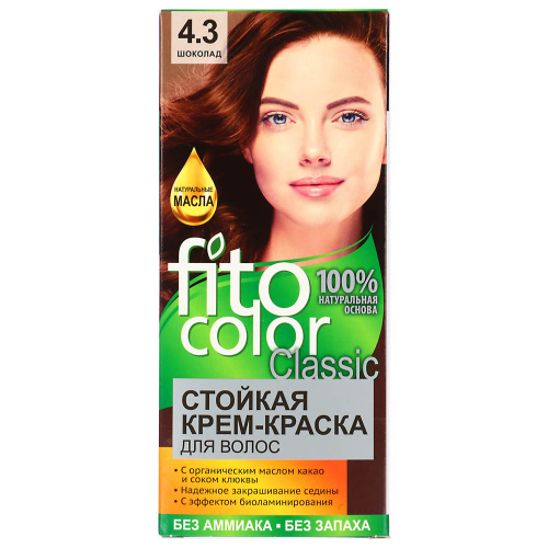 картинка Краска для волос FITO COLOR Classic, 115 мл, тон 4.3 шоколад от магазина Сантехстрой