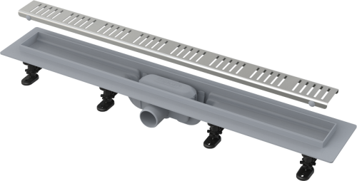 картинка Душевой лоток Alcadrain Simple с решеткой, хром (APZ10-850M) от магазина Сантехстрой