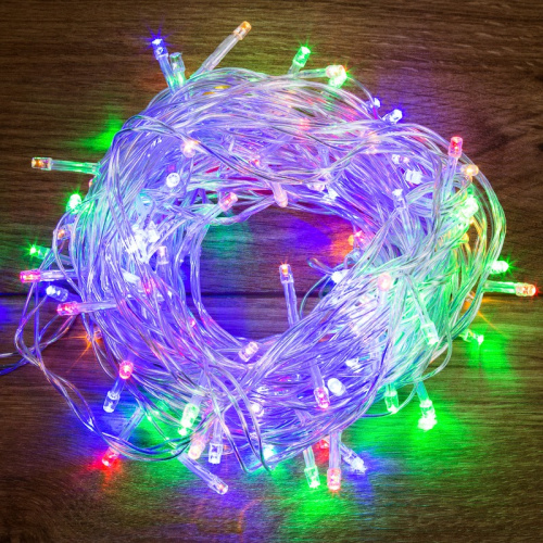 картинка Гирлянда Твинкл Лайт 10 м,  прозрачный ПВХ,  80 LED,  цвет Мультиколор от магазина Сантехстрой