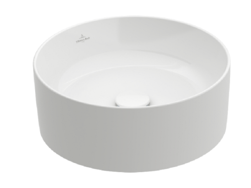 картинка Раковина, Villeroy&Boch, Collaro, шгв 400*400*145, отверстия для смесителя-отсутствуют, CeramicPlus, цвет-альпийский белый от магазина Сантехстрой