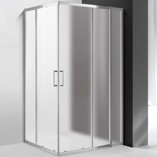 картинка Душевой уголок Cezares Molveno AH-21 130х100 MOLVENO-AH-21-100+30-P-Cr профиль Хром стекло рифленое от магазина Сантехстрой