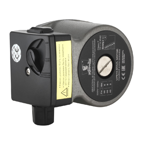 картинка Насос PUMPMAN циркуляционный котл.(двиг. в сб.) UPS15-6PA/A(Pmax-95Вт,Hmax-6м,Qmax-38л/мин,без улит) от магазина Сантехстрой