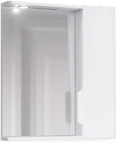 картинка Зеркальный шкаф 60х70 см белый R Jorno Moduo Slim Mod.03.60/W от магазина Сантехстрой