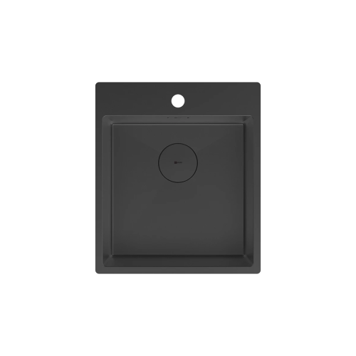 картинка Кухонная мойка Lemark JANGA 440 прямоугольная из нержавеющей стали цвет: чёрный матовый (9932104) от магазина Сантехстрой