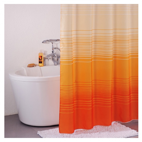 картинка Штора для ванны Iddis Horizon Orange 200x200 Оранжевая от магазина Сантехстрой