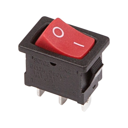 картинка Переключатель клавишный 250V 6А (3с) ON-ON красный Mini (RWB-202, SC-768) REXANT от магазина Сантехстрой