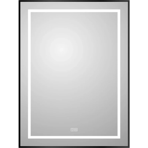 картинка Зеркало BelBagno Kraft SPC-KRAFT-600-800-LED-TCH-WARM-NERO 60x80 см, с LED-подсветкой, сенсорным выключателем, антизапотеванием, черный от магазина Сантехстрой
