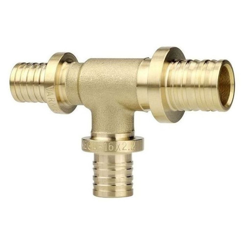 картинка Тройник VARMEGA Slide-fit переходной, 25x20x20, аксиальный, латунь, VM50563 от магазина Сантехстрой