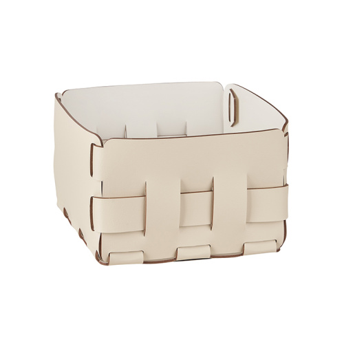 картинка ADJ Корзинка Mini Bottega, 19x19xH13 см., цвет: панна котта/белый от магазина Сантехстрой