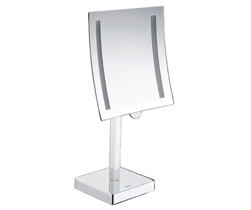 картинка Косметическое зеркало WasserKRAFT K-1007 с увеличением и подсветкой LED Хром от магазина Сантехстрой