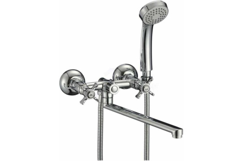 изображение смеситель для ванны d-lin с плоским изливом, хром d143807-f