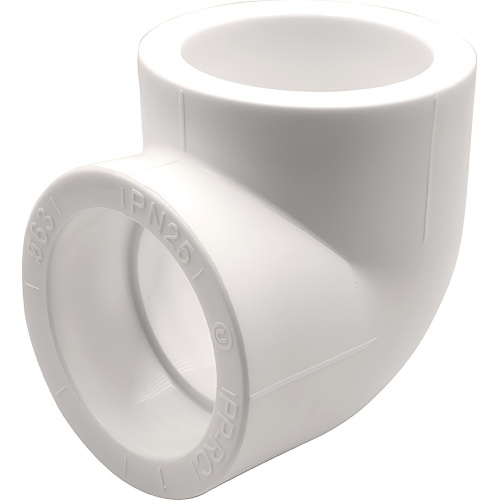 картинка Угольник THERMOLIGHT 90гр. PP-R 63 белый (4/24) от магазина Сантехстрой