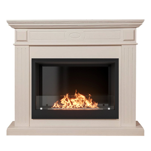 картинка Каминокомплект: Биокамин Firelight BFP/P-2520, портал Bianco 25 шпон белёный дуб от магазина Сантехстрой