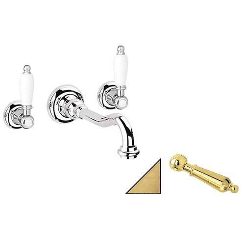 картинка Смеситель Cezares First FIRST-BLS1-03/24-M  встраиваемый для раковины, золото, ручки металл от магазина Сантехстрой