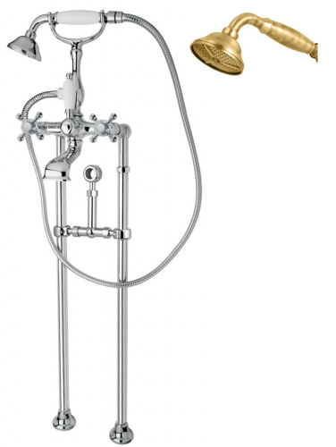 изображение напольный смеситель для ванны с кронштейном для слива-перелива cezares golf-vdps-02-m