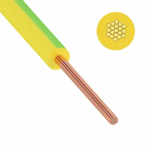 картинка Провод ПуГВ (ПВ-3) 0,5 мм² 1000 м ж/з ГОСТ 31947-2012,ТУ 16-705. 501-2010 от магазина Сантехстрой