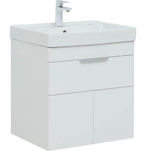 картинка Тумба под раковину Aquanet Ирис new 60 310148 подвесная Белая глянцевая от магазина Сантехстрой