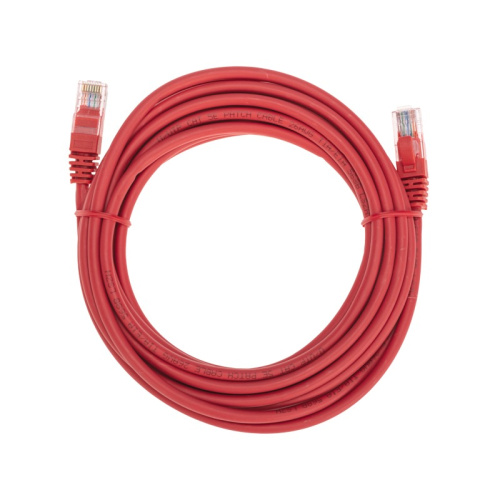 картинка Патч-корд U/UTP,  CAT 5e,  RJ45-RJ45, 26AWG, LSZH,  красный,  5м REXANT от магазина Сантехстрой