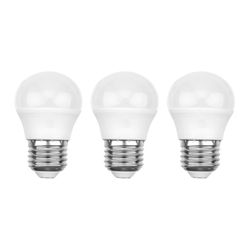 картинка Лампа светодиодная REXANT Шарик (GL) 7.5 Вт E27 713 Лм 4000 K нейтральный свет (3 шт. /уп. ) от магазина Сантехстрой