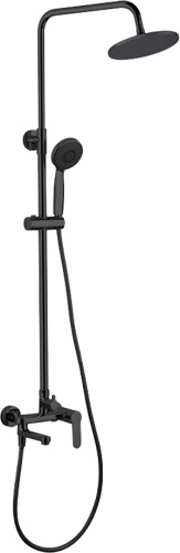 картинка Душевая стойка Aquanet Passion AF300-72-R-B чёрная матовая от магазина Сантехстрой