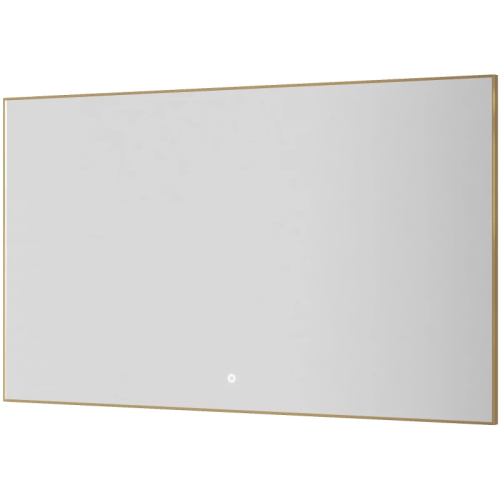 картинка Зеркало Armadi Art 543-120-G 120x70 см, с LED-подсветкой, сенсорным выключателем, диммером, антизапотеванием, золотой от магазина Сантехстрой