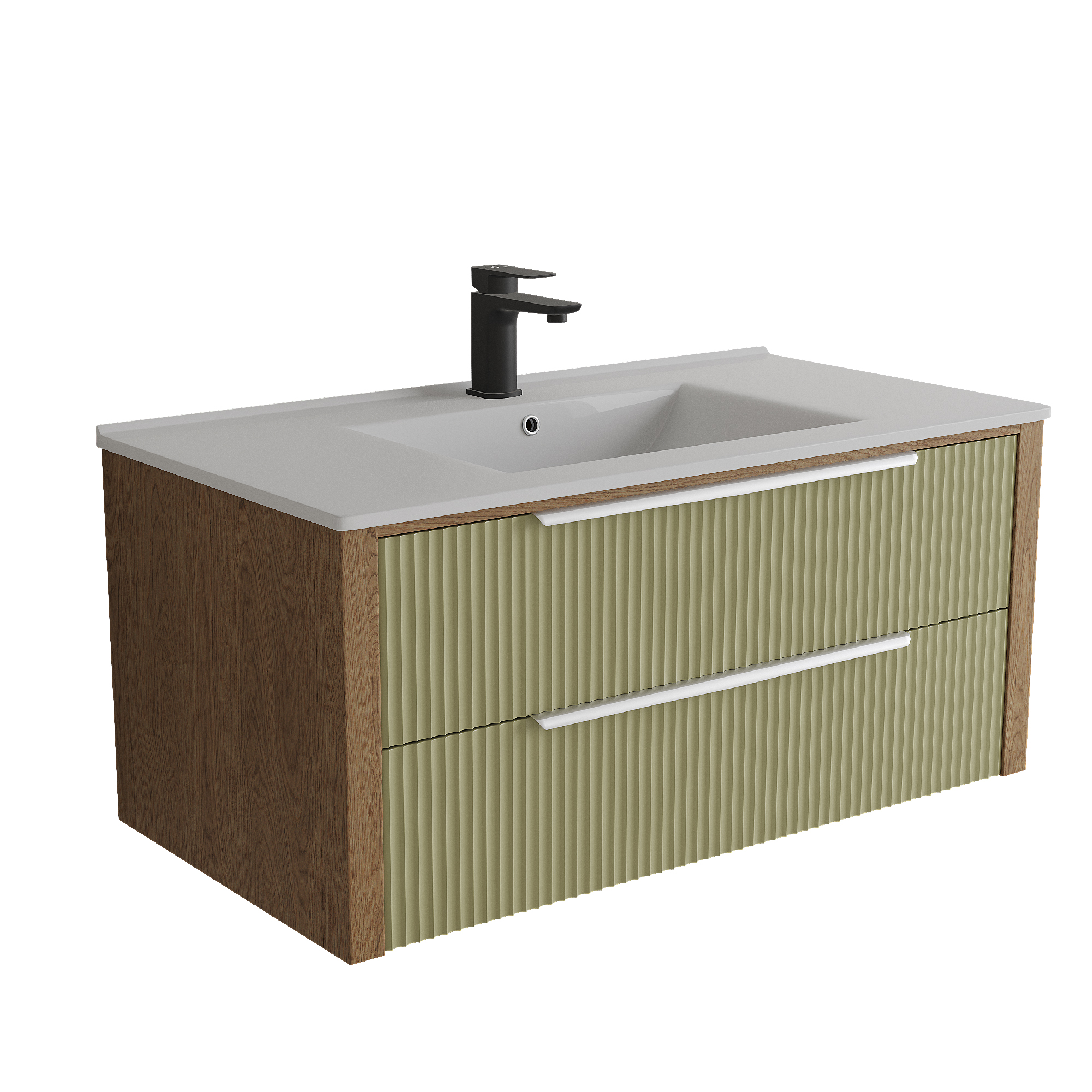 картинка Тумба под раковину/столешницу Валенсия 80, Зеленый тростник от магазина Сантехстрой