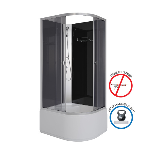 картинка Душевая кабина Niagara e100/80/40l/tn/bk от магазина Сантехстрой