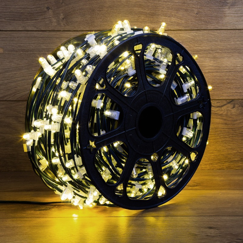 картинка Гирлянда LED Clip Light 12V шаг 150 мм,  цвет диодов ТЕПЛЫЙ БЕЛЫЙ,  Flashing (Белый) от магазина Сантехстрой