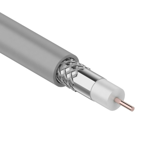картинка Кабель коаксиальный RG-8X,  50 Ом, CCS/Al/Al,  75%,  100 м,  серый,  REXANT от магазина Сантехстрой